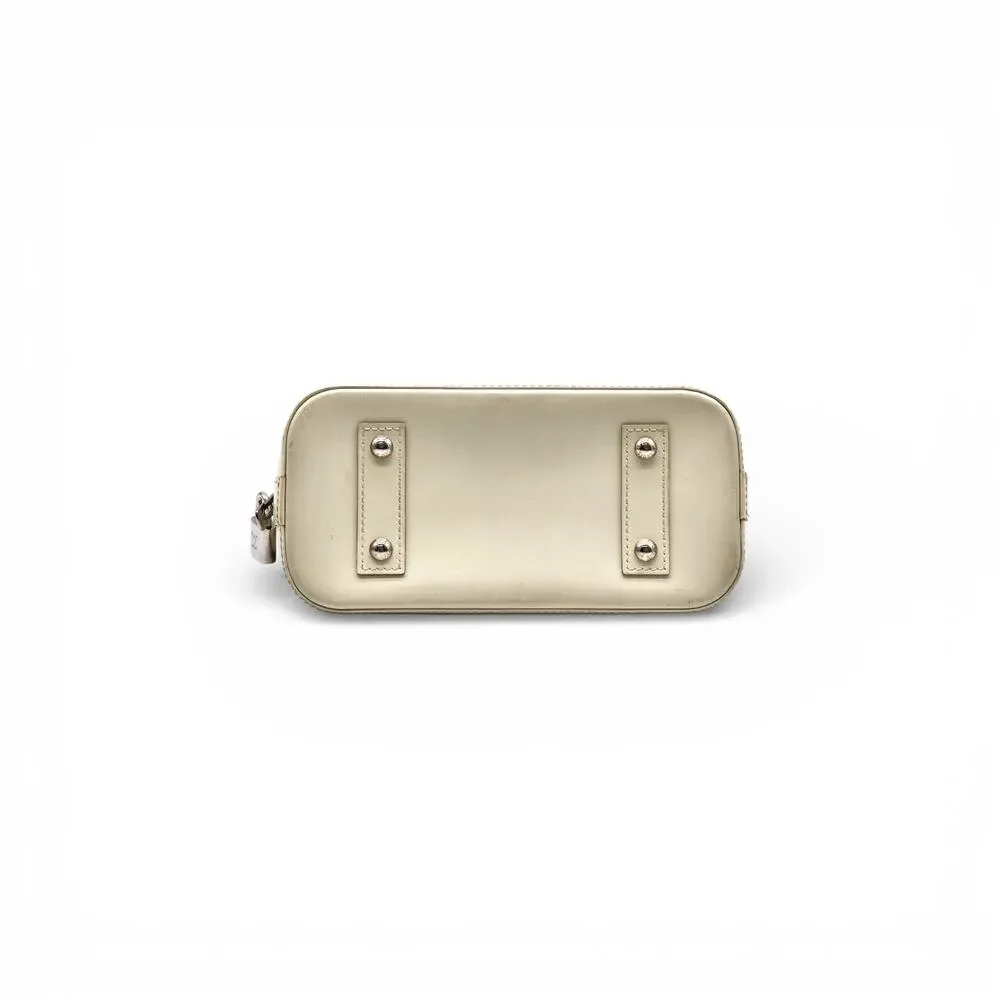 Louis Vuitton Alma BB Epi Leather Top Handle Bag Handbag Ivory Off-White